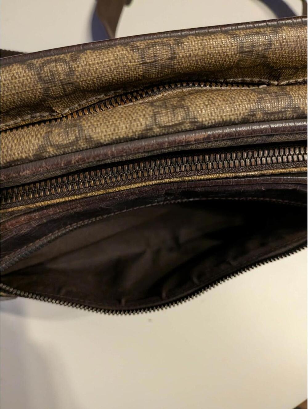 Usa Seller! Authentic! Gucci GG Supreme Canvas Shoulder Bag Brown Medium Women - Picture 8 of 9
